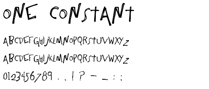 One Constant font
